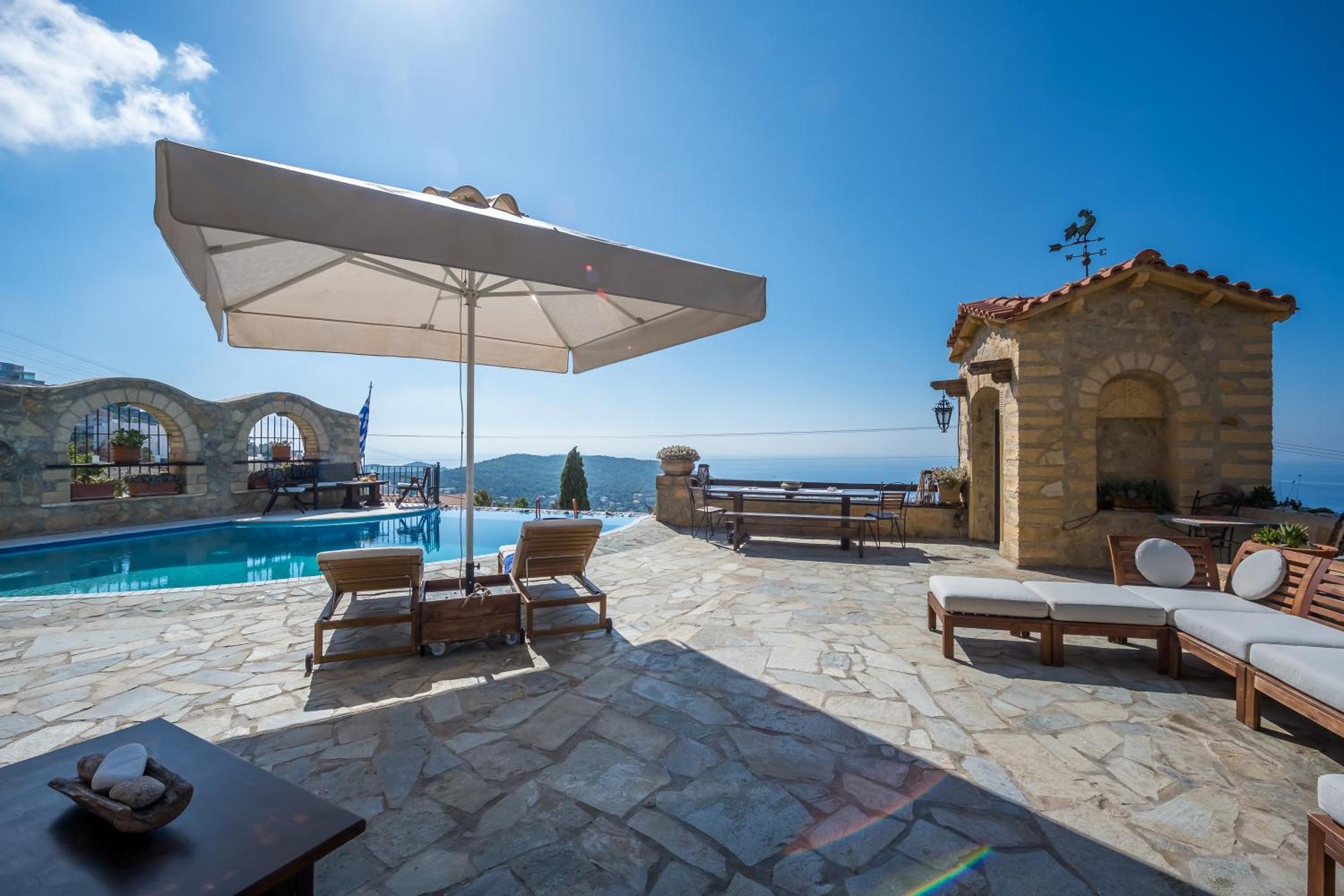 Four Seasons Stonework Castle Villa Lagonisi Exterior photo